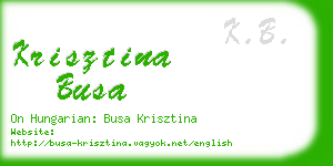 krisztina busa business card